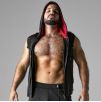 Veste sans manche HOODY MESH Noir-Rouge Veste sans manche HOODY MESH Noir-Rouge