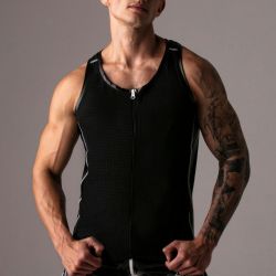 Débardeur ZIPPER VEST Noir-Blanc