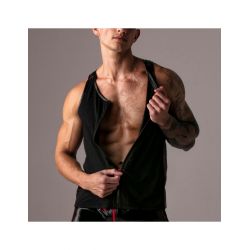 Débardeur ZIPPER VEST Noir-Rouge