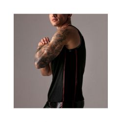 Débardeur ZIPPER VEST Noir-Rouge