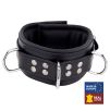 Collier rembourré en cuir avec Anneaux D Noir Collier rembourré en cuir avec Anneaux D Noir