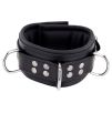 Collier rembourré en cuir avec Anneaux D Noir Collier rembourré en cuir avec Anneaux D Noir