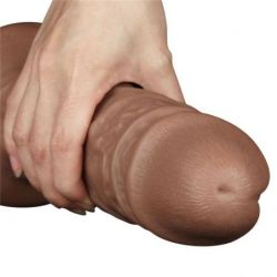 Gode vibrant Chubby Dildo 23 x 6.5 cm Marron