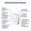 Stimulateur de clitoris connecté Love Triangle Satisfyer Blanc Stimulateur de clitoris connecté Love Triangle Satisfyer Blanc