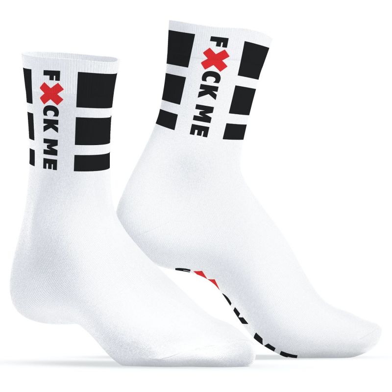 Chaussettes blanches Fuck Me SneakXX Chaussettes blanches Fuck Me SneakXX