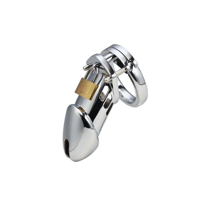 Cage de chasteté Steel Padlock 12 x 3.5cm - Diamètre : 40 mm pas cher