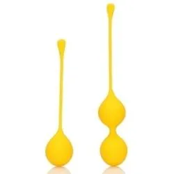 Boules de Kegel en silicone Balls Training Jaunes pas cher de la marque Loveline