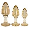 Lot de 3 plugs Glitter Or Lot de 3 plugs Glitter Or