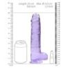 Gode Crystal Clear 19 x 4.5cm Violet