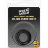 Pack 3 cockrings silicone noir Rock Solid