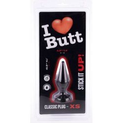 Plug Classic XS I Love Butt 9 x 3 cm Noir