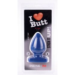 Plug Spade M I Love Butt 11 x 6.7 cm Bleu