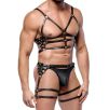 Harnais En Cuir Torse et Cuisses Leatherset M/L Harnais En Cuir Torse et Cuisses Leatherset M/L