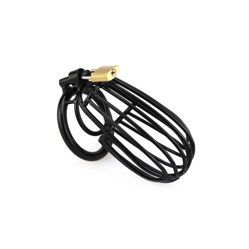 Cage de chasteté SAMOURAI 11 x 5.5 cm Noire - Diam√®tre : 40 mm pas cher