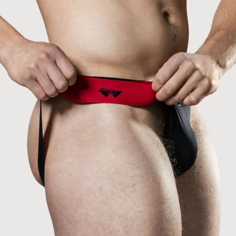 Jockstrap Rev2 Noir Rouge - Taille : S pas cher