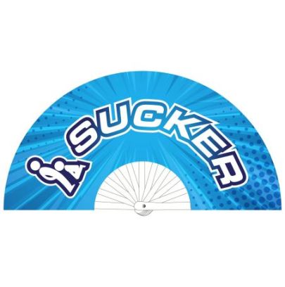 Eventail géant 60cm S*CKER pas cher