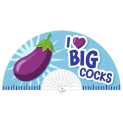 Eventail géant 60cm I LOVE BIG C*CKS pas cher