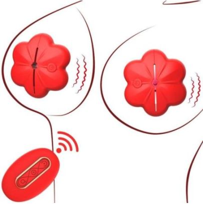 Pinces à Seins Vibrantes Flower Cheast Rouges pas cher