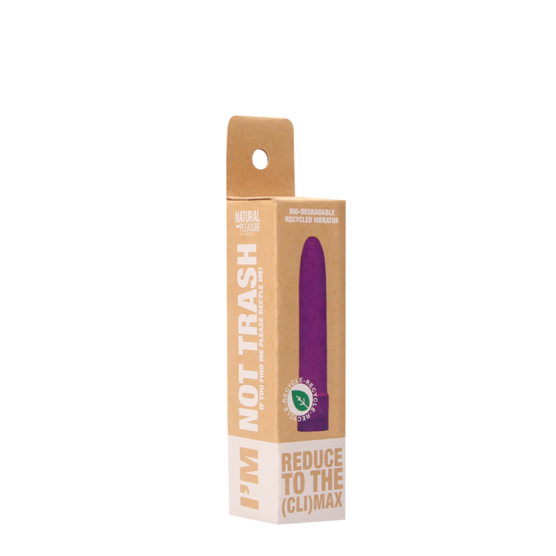 Vibromasseur Plastique Recyclé Biologique Violet - 11.5x2.8cm