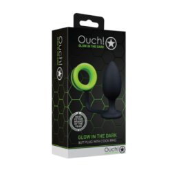 Plug anal avec cockring - Phosphorescent pas cher sur la boutique du poppers