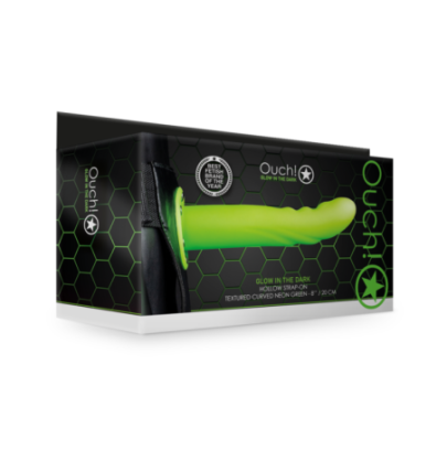 Gode Ceinture Courbé Phosphorescent 20x4cm pas cher sur la boutique du poppers