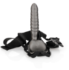 Gode Ceinture avec testicules Gunmetal 17.5x4.4cm