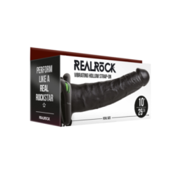 Gode ceinture Vibrant 24.5x5cm Noir Realrock pas cher sur la boutique du poppers