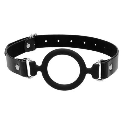 Bâillon en silicone Ring Gag 40mm Noir pas cher