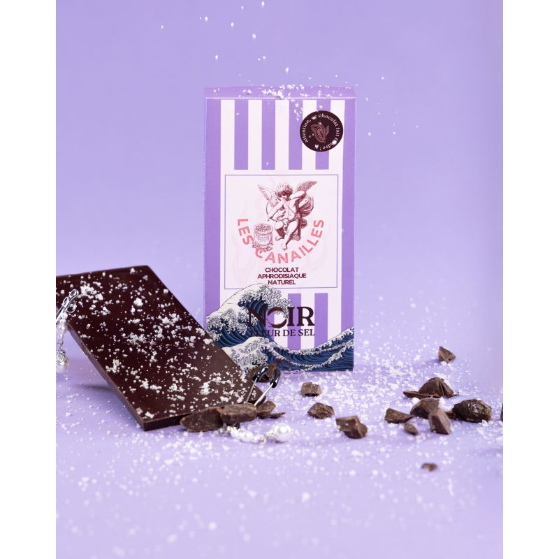 Tablette Chocolat Composees - Base Chocholat Noir / Fleur De Sel - 100G Tablette Chocolat Composees - Base Chocholat Noir / Fleur De Sel - 100G
