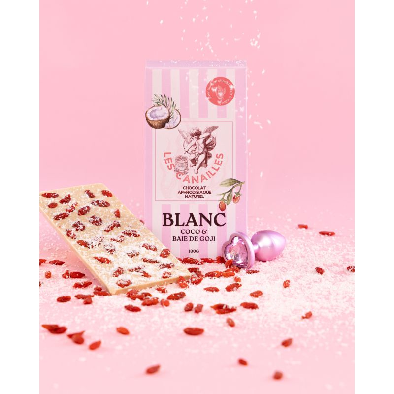 Tablette Chocolat Composees - Base Chocholat Blanc / Coco Et Baies De Goji - 100G Tablette Chocolat Composees - Base Chocholat Blanc / Coco Et Baies De Goji - 100G