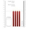 Lot de 4 Bougies Teasing Wax Rouge