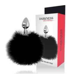 DARKNESS - BOUCHON EXTRA ANAL AVEC QUEUE NOIR 7 CM pas cher