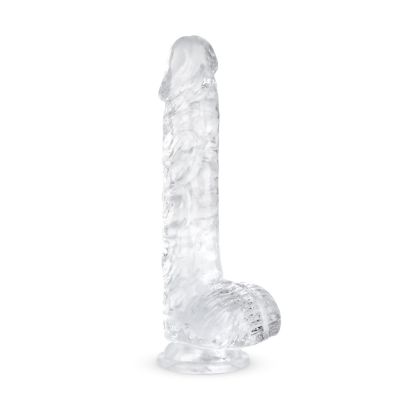Gode avec Testicules - 15 cm Transparent pas cher