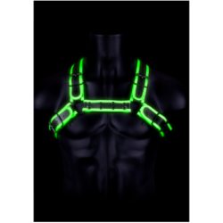 Bulldog Harness with Buckle - Glow in the Dark - S/M pas cher