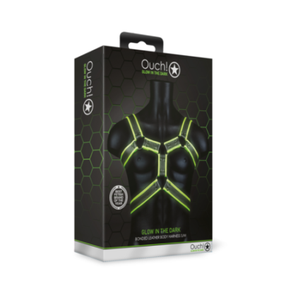 Harnais phosphorescent Glow Body Noir Taille S/M