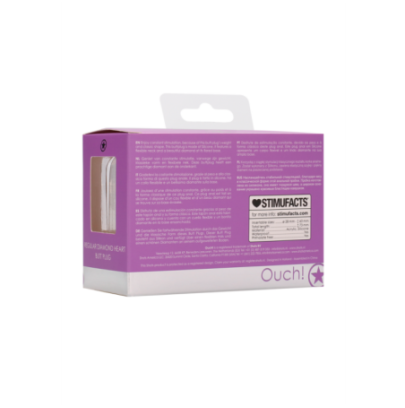 Plug Bijou Anal silicone Heart Violet 6 x 2.8 cm