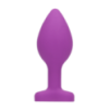 Plug Bijou Anal silicone Heart Violet 6 x 2.8 cm