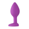 Plug Bijou Anal silicone Heart Violet 6 x 2.8 cm