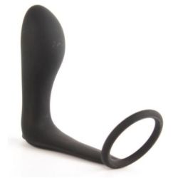 Cockring + Plug Vibrant Ansel 9 x 3 cm - Anneau 36mm pas cher