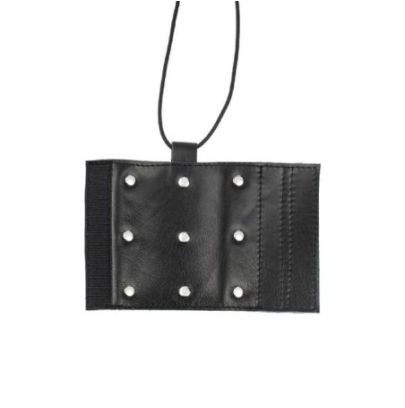 Gaine pénienne en cuir avec picots - Noir pas cher