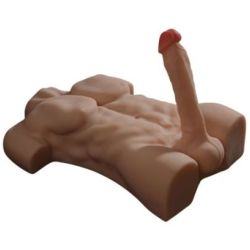 Masturbateur Buste et Pénis articulé Torso Man Sexe de 20cm pas cher