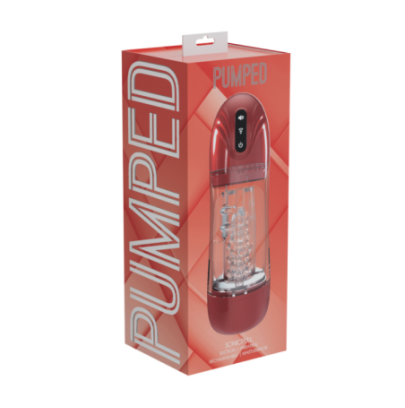 Masturbateur Sonicpull Vibrations et Succion Rouge