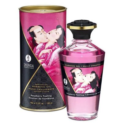 Huile de massage Chauffante Aphrodisiaque - Émotion de FRAMBOISE 100 ml pas cher