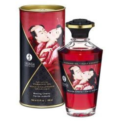 Huile de massage Chauffante Aphrodisiaque - CERISE Ardente 100 mL pas cher Huile de massage Chauffante Aphrodisiaque - CERISE Ardente 100 mL pas cher