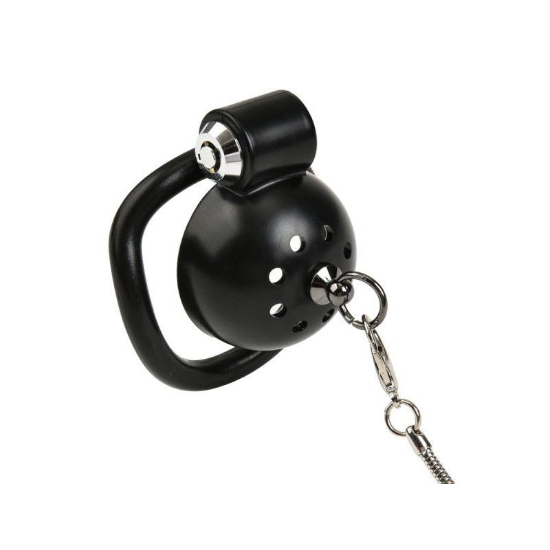Cage avec laisse Round Leash 4 x 3.5 cm Noire