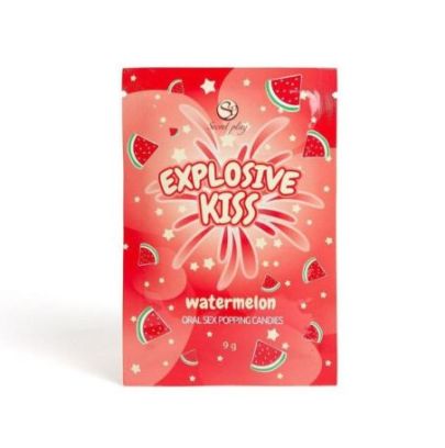 Bonbons sucre pétillant Explosive kiss Pastèque 9g pas cher