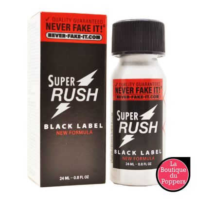 Poppers Super Rush Black Label New Formula 24ml Amyl pas cher