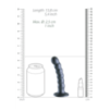 Dildo en silicone avec perles pour le point G - 12.8x2.5cm - Gunmetal