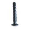 Dildo en silicone pour G-Spot avec perles - 20.4x3.1cm - Gunmetal