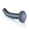 Dildo en silicone pour G-Spot avec perles - 20.4x3.1cm - Gunmetal
